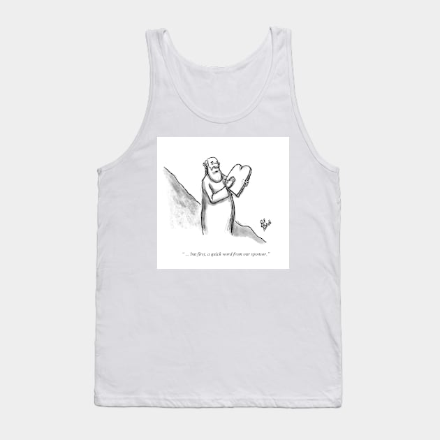 Classic Moses and the Ten Commandments Cartoon Tank Top by abbottcartoons